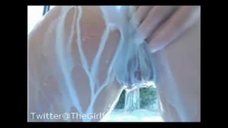 2 girls 1 milk on pussy and ass live